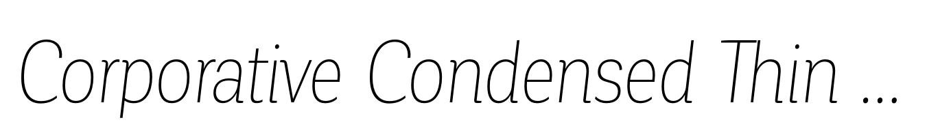 Corporative Condensed Thin Italic